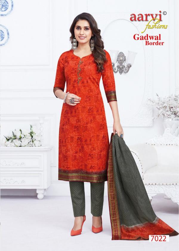 Aarvi Gadhwal Border Vol-7 Cambric Cotton Designer Dress Material